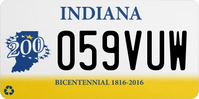 IN license plate 059VUW