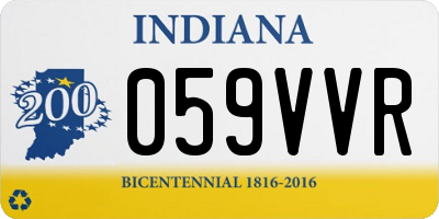IN license plate 059VVR