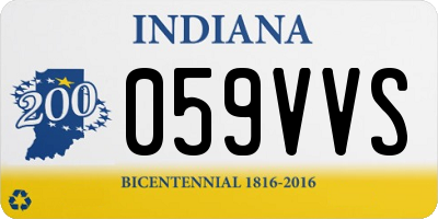 IN license plate 059VVS