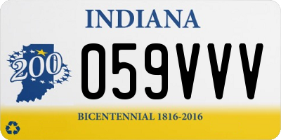 IN license plate 059VVV