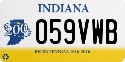IN license plate 059VWB