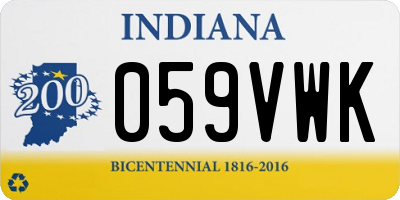 IN license plate 059VWK