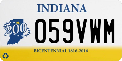 IN license plate 059VWM