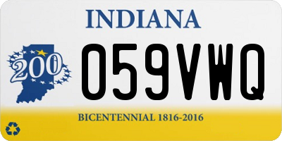 IN license plate 059VWQ