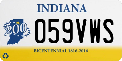 IN license plate 059VWS