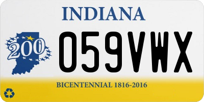 IN license plate 059VWX