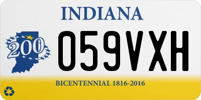 IN license plate 059VXH