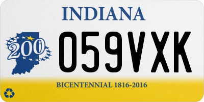 IN license plate 059VXK