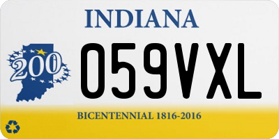 IN license plate 059VXL