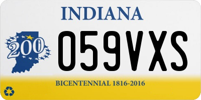 IN license plate 059VXS