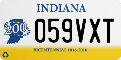 IN license plate 059VXT