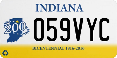 IN license plate 059VYC
