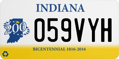 IN license plate 059VYH