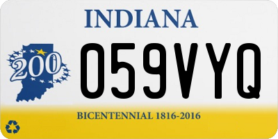 IN license plate 059VYQ