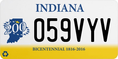 IN license plate 059VYV