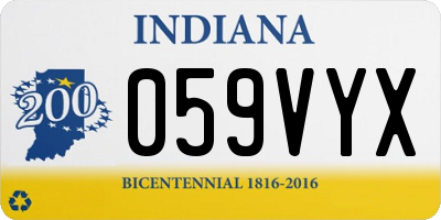 IN license plate 059VYX