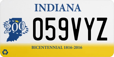 IN license plate 059VYZ