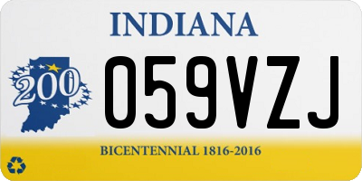IN license plate 059VZJ
