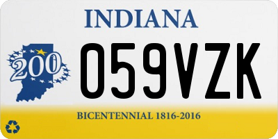 IN license plate 059VZK