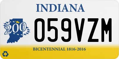 IN license plate 059VZM