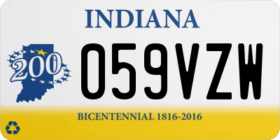 IN license plate 059VZW