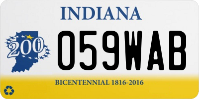 IN license plate 059WAB