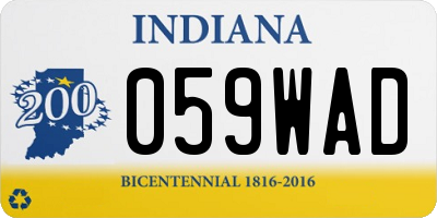 IN license plate 059WAD