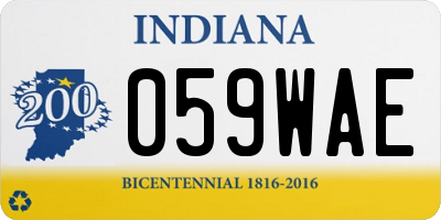 IN license plate 059WAE