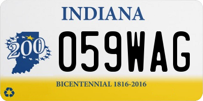 IN license plate 059WAG