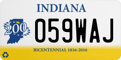 IN license plate 059WAJ