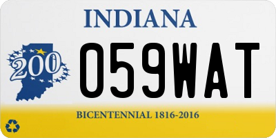 IN license plate 059WAT