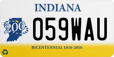 IN license plate 059WAU
