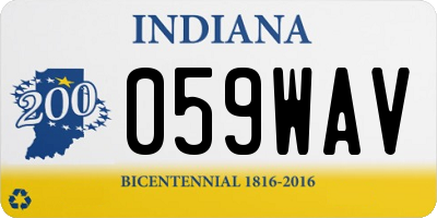 IN license plate 059WAV
