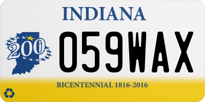 IN license plate 059WAX