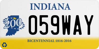 IN license plate 059WAY