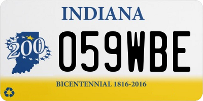 IN license plate 059WBE