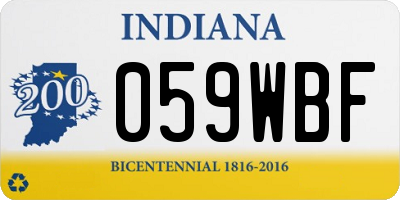 IN license plate 059WBF