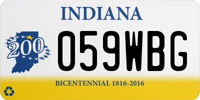 IN license plate 059WBG