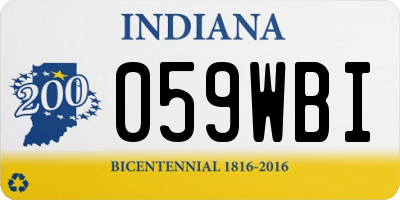 IN license plate 059WBI