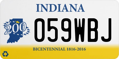 IN license plate 059WBJ