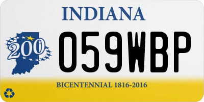 IN license plate 059WBP