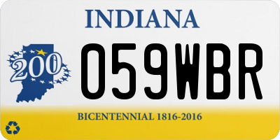 IN license plate 059WBR
