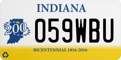 IN license plate 059WBU