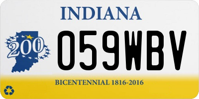 IN license plate 059WBV