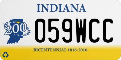 IN license plate 059WCC