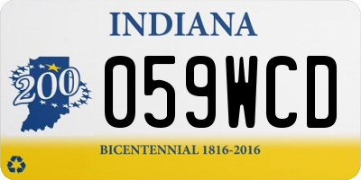 IN license plate 059WCD