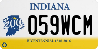 IN license plate 059WCM