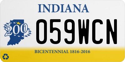 IN license plate 059WCN