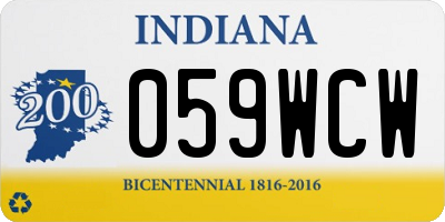 IN license plate 059WCW