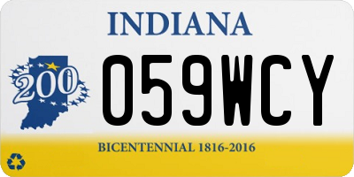 IN license plate 059WCY